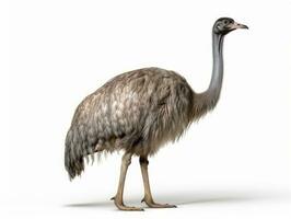a avestruz isolado em uma branco fundo foto
