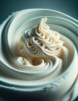 cremoso iogurte redemoinho, criada com generativo ai foto