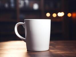 brincar do uma branco caneca em velho escola fundo ai generativo foto