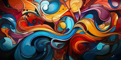 ai gerado. ai generativo. abstrato geométrico cor brilhante pintura desenhar tinta padronizar textura fundo enfeite decoração. gráfico arte foto