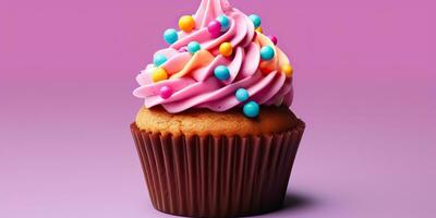 ai gerado. ai generativo. Bolinho doce sobremesa açúcar padaria aniversário festa vibe. gráfico arte foto