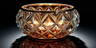 ai gerado. ai generativo. luxo cerâmico cerâmica tigela para decoração do Comida refeição. gráfico arte foto