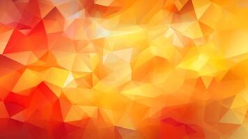 ai generativo amarelo laranja vermelho abstrato fundo para Projeto geométrico formas 3d efeito triângulos quadrados listras linhas cor gradiente brilho luz moderno futurista brilhante rede bandeira Largo panorâmico foto