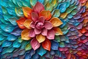 colorida flor empastar pintura arte. ai generativo foto