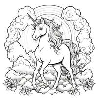 Fotos de Unicornio para colorir, Imagens de Unicornio para colorir sem  royalties