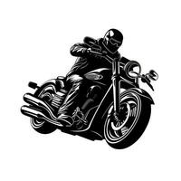 Preto motocicleta clube logotipo isolado foto