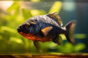 piranha dentro natureza, nacional geografia, Largo vida animais. ai gerado. foto