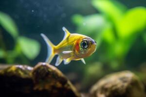 fofa tetra dentro natureza, nacional geografia, Largo vida animais. ai gerado. foto