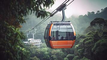 cabo carro do uma lindo transporte com futurista Projeto. ai gerado. foto