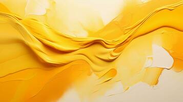 diferente tons do amarelo, a partir de ensolarado limão para caloroso dourado matizes fluido formas dentro seu abstrato fundo, ai gerado foto