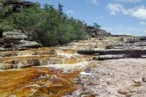 a tiburtino cascata perto muco dentro chapada diamantina, baiana, Brasil foto