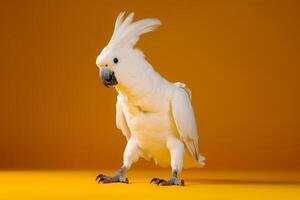 muito fofa cacatua dentro natureza, nacional geografia, Largo vida animais. ai gerado. foto