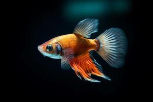 fofa guppy dentro natureza, nacional geografia, Largo vida animais. ai gerado. foto