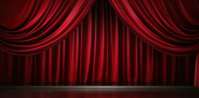 vermelho teatro cortinas foto