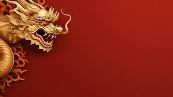 chinês feriado fundo com Dragão foto
