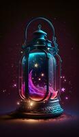 árabe lanterna do Ramadã celebração fundo. ai generativo foto