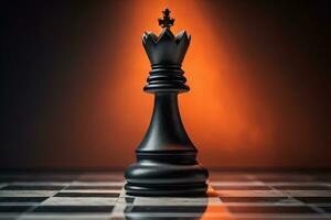 xadrez rei em uma sólido cor fundo. ai generativo foto