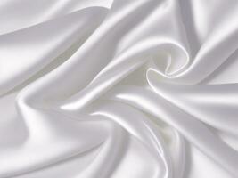 branco elegante cetim seda pano textura realista fundo imagem, ai generativo foto