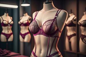 sensual lingerie em uma manequim. ai generativo foto