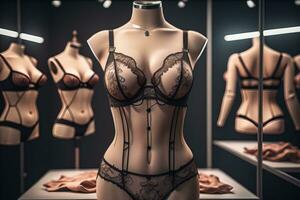 sensual lingerie em uma manequim. ai generativo foto