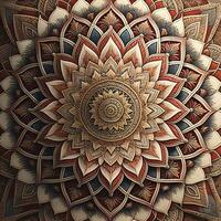 mandala padronizar. vintage decorativo elementos. mão desenhado oriental fundo. ai generativo foto