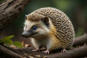 ouriço, Erinaceus europaeus. ai generativo foto