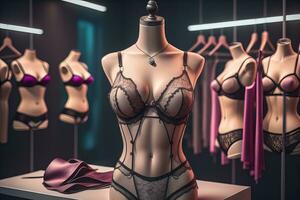 sensual lingerie em uma manequim. ai generativo foto