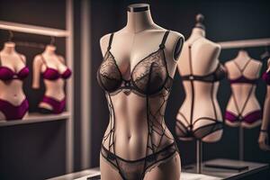 sensual lingerie em uma manequim. ai generativo foto