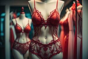 sensual lingerie em uma manequim. ai generativo foto