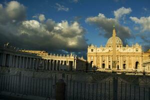 a basílica do st. Peter às alvorecer foto