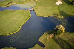 campo para a jogos do golfe foto