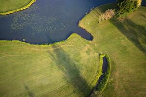 campo para a jogos do golfe foto