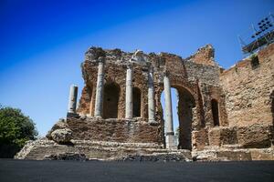 romano teatro dentro taormina foto