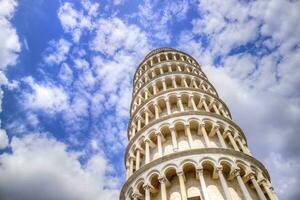 a inclinado torre do pisa foto