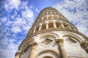 a inclinado torre do pisa foto