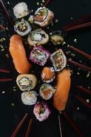 todos a cores do Sushi foto