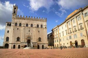 central Itália a medieval quadrado do gubbio úmbria foto