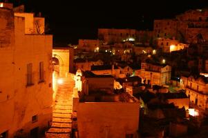 antigo Vila do a sassi do matera Itália foto