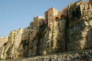 detalhes do a cidade do tropea dentro puglia Itália foto