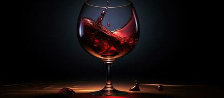 vidro segurando vermelho vinho foto