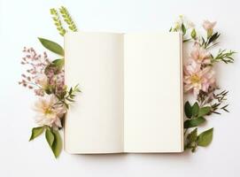 esvaziar livro com flores foto