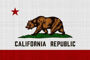 bandeira do do EUA Estado Califórnia em uma texturizado fundo. conceito colagem. foto