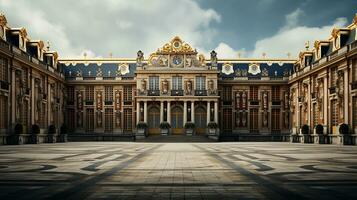 tirar o fôlego beleza do a Palácio do versailles dentro França. generativo ai foto