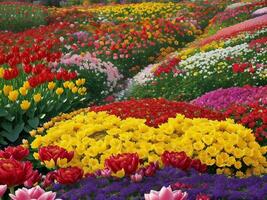 colorida flor jardim ai gerado foto