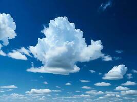 uma ampla campo com uma azul céu e nuvens ai gerado foto