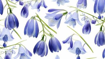 bluebell flor padronizar fundo. flor fundo textura. generativo ai foto