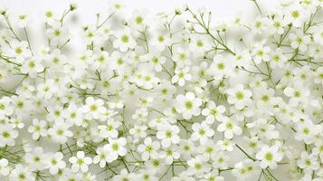 Gypsophila flor estampado fundo. flor textura fundo. generativo ai foto