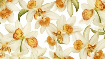 cymbidium flor estampado fundo. flor textura fundo. generativo ai foto