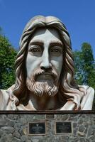estátua do senhor Jesus, face do misericórdia, símbolo do católico religião, Lugar, colocar para rezar, dar obrigado para Deuses graça foto