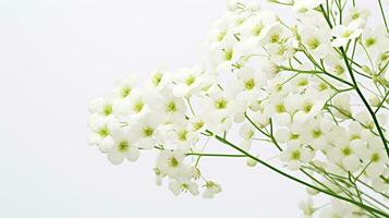 foto do lindo Gypsophila flor isolado em branco fundo. generativo ai